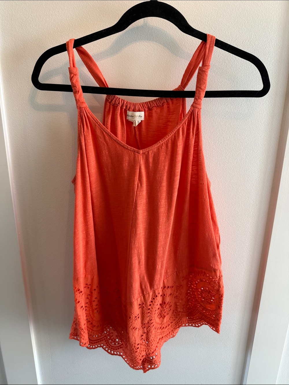 Meadow Rue Coral Eyelet-Hem Camisole